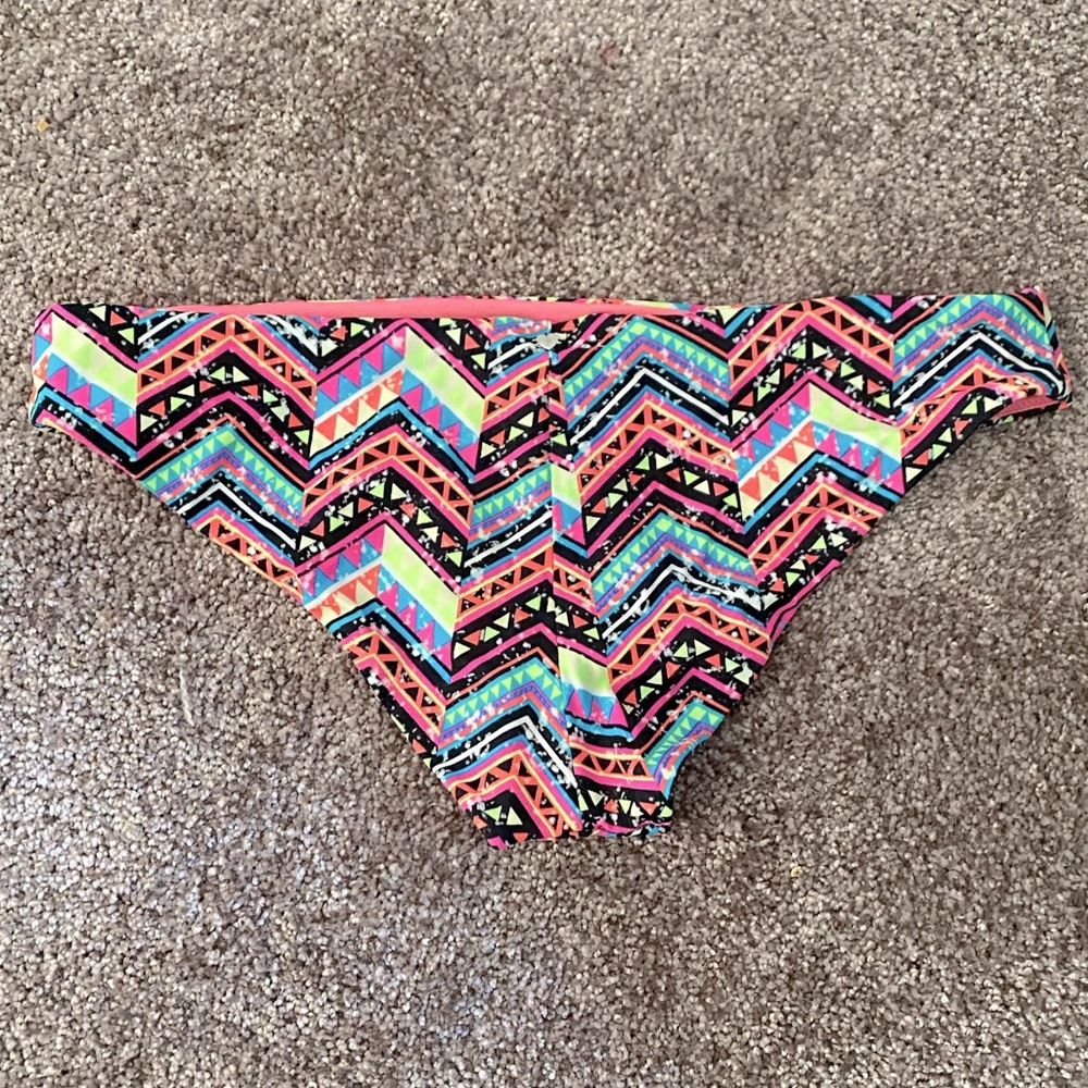 VS Pink Bikini Swim Bottom with Retro Print